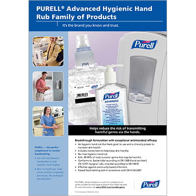 PURELL® Advanced Hygienic Hand Rub Family of Products