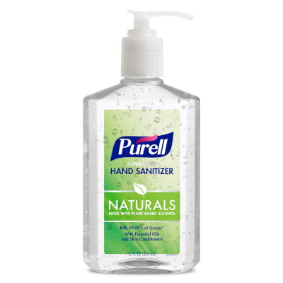 Bottle of PURELL Advanced Hand Sanitizer Naturals